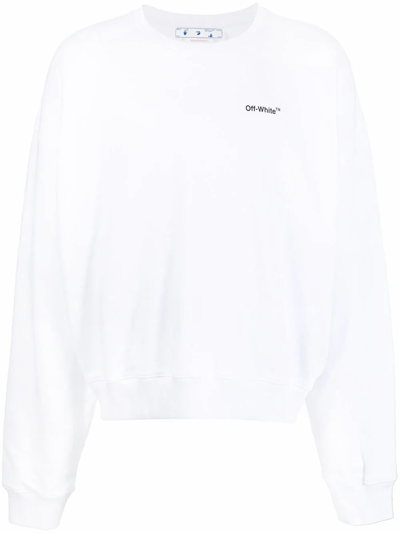 Off-white Mens White Cotton Sweatshirt
