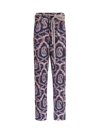 Etro Paisley Denim Trousers In Navy Blue
