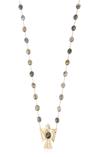 Jacquie Aiche Women's 14k Yellow Gold Labradorite Thunderbird Beaded Chain Necklace
