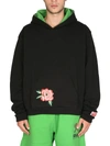 Kenzo Embroidered-motif Cotton Hoodie In Black