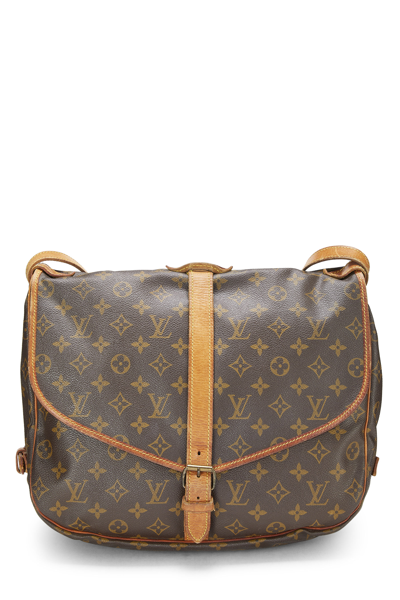 Pre-owned Louis Vuitton Monogram Canvas Saumur 35