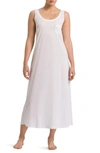 Hanro Cotton Deluxe Tank Nightgown In 101 - White