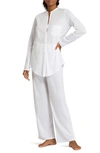 Hanro Cotton Deluxe Pajamas In 101 - White