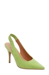 Lisa Vicky Piper Pointed Toe Slingback Pump In Green
