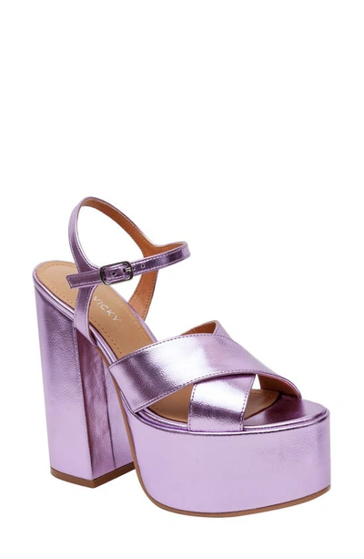 Lisa Vicky Jam Platform Sandal In Light Purple