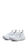 Nike Escape Run Flyknit Running Shoe In White/ Metallic Silver