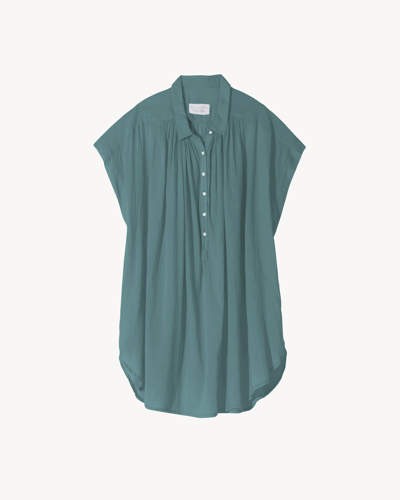 Nili Lotan Normandy Blouse In Jade