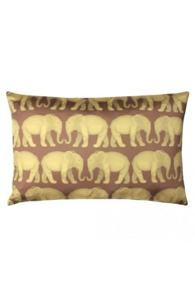 Paoletti Parade Elephant Throw Pillow Cover In Red