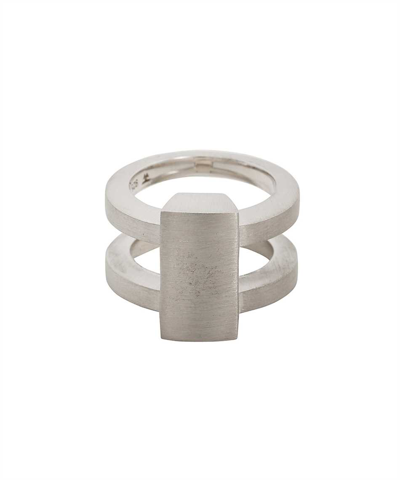 Tom Wood Vault Shield Ring In Silver