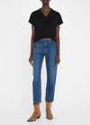 Brunello Cucinelli Black V-neck T-shirt With Monile Detail In Stretch Cotton Woman  In C159 White