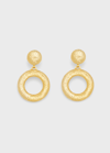 BEN-AMUN GOLD HAMMERED CLIP-ON EARRINGS