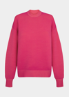 Nagnata Sonny Ribbed Organic Cotton Sweater In Hot Pink Neon Pin