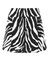 Dolce & Gabbana Zebra Printed Viscose Cady Mini Skirt In Natural White
