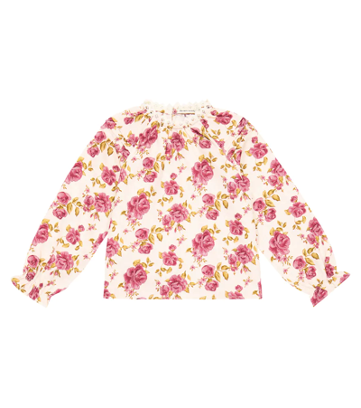 The New Society Kids' Augustine Cotton Blouse In Cretona Print