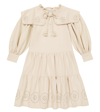 The New Society Geraldine Embroidered Midi Dress In Sand