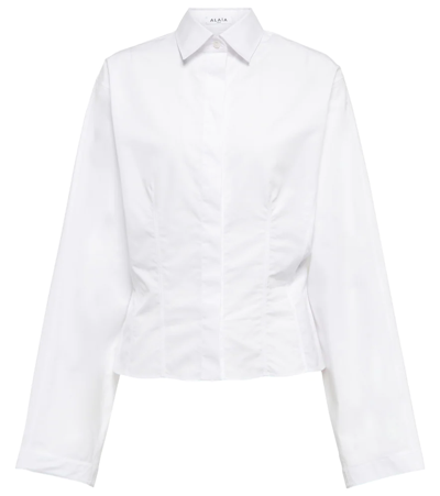 Alaïa Cotton Shirt In Blanc