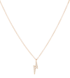 Maria Tash Lightning Bolt 18kt Rose Gold Reversible Necklace With White And Black Diamonds In Rose Gold