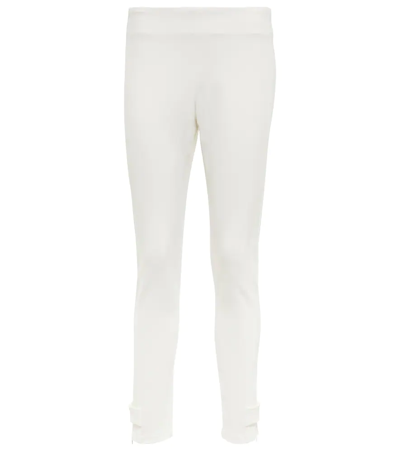 Moncler Ankle-strap Stretch-woven Trousers In White