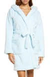 Ugg Aarti Faux Shearling Hooded Robe In Pool