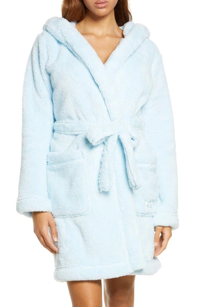 Ugg Aarti Faux Shearling Hooded Robe In Pool
