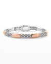 Lagos High Bar Caviar Rope Bracelet In Two Tone
