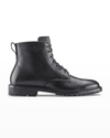 Koio Men's Bergamo Leather Combat Boots In Nero
