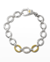 Lagos Caviar Lux Diamond-station Two-tone Bracelet In Two Tone