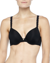 Natori Pure Luxe Custom Coverage Contour Underwire Bra In Black