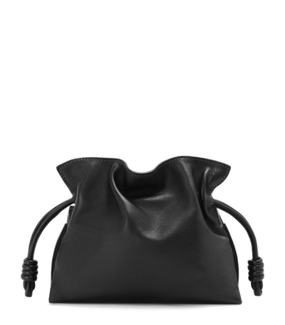 Loewe Flamenco Mini Napa Drawstring Clutch Bag In Black