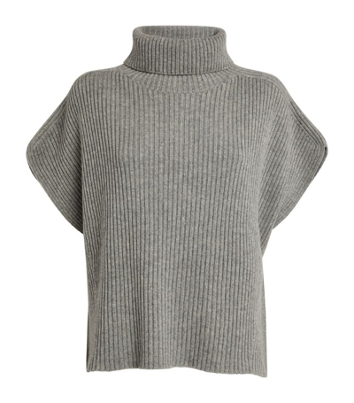 Johnstons Of Elgin Cashmere Short-sleeved Sweater In Silver