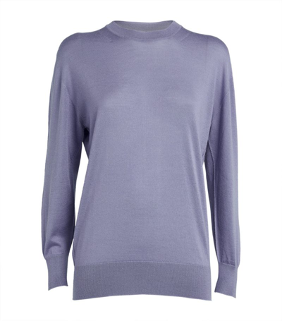 Johnstons Of Elgin Cashmere-silk Sweater In Purple