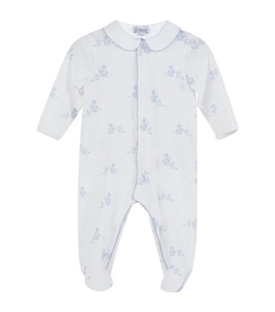 Trotters Organic Cotton Lapinou All-in-one (0-9 Months) In Blue