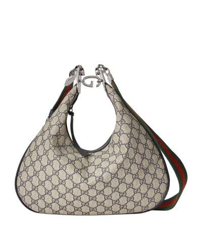 Gucci Attache Large Shoulder Bag In Beige