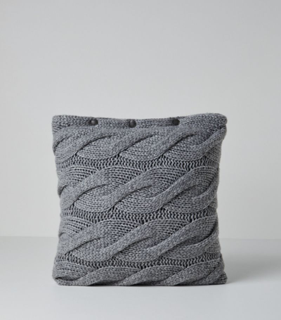 Brunello Cucinelli Cashmere Cushion (40cm X 40cm) In Grey