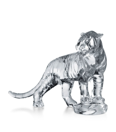 Baccarat Roaring Bengal Tiger Decoration In Clear