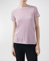 Atm Anthony Thomas Melillo Schoolboy Cotton Crewneck T-shirt In Hyacinth
