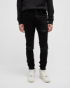 Amiri Aloha Low-rise Skinny Jeans In Black