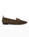 Veronica Beard Champlain Chain Pointed Toe Flat In Camelblack