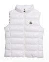 Moncler Girl's Ghany Quilted Vest In White