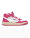 Autry Woman Sneakers Mauve Size 6 Soft Leather In Pink