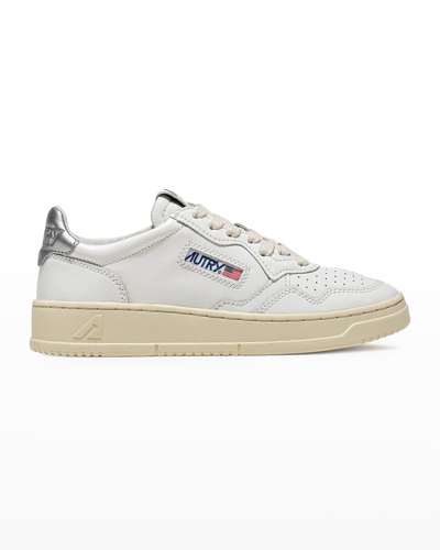 AUTRY MEDALIST LOW-TOP BICOLOR LEATHER SNEAKERS