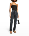 GOLDSIGN THE MORGAN STRAIGHT CROPPED JEANS