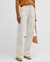 Loro Piana Releigh White Denim Pants In 101b Marzipan Whi