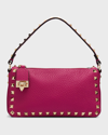 Valentino Garavani Rockstud Calfksin Small Shoulder Bag In M24 Rose Violet