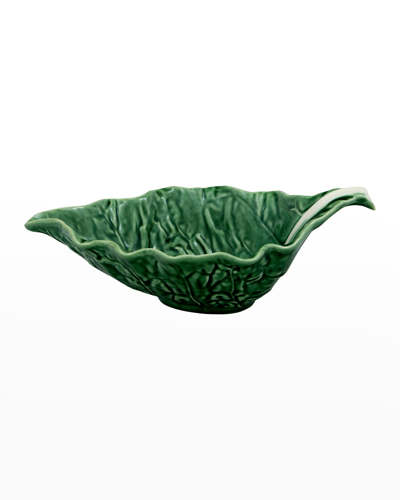 Bordallo Pinheiro Cabbage Sauceboat, Green