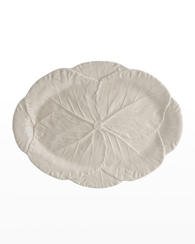 Bordallo Pinheiro Cabbage 17" Oval Platter, Beige