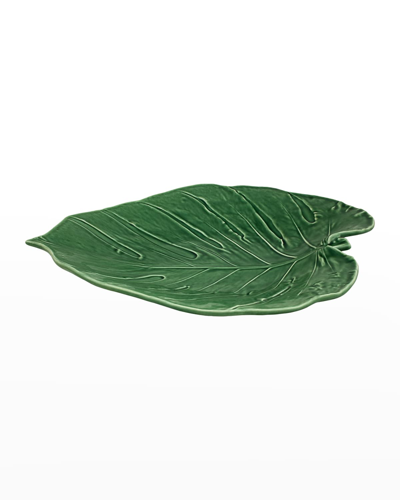 Bordallo Pinheiro Banana Leaf Swiss Cheese Platter, Green