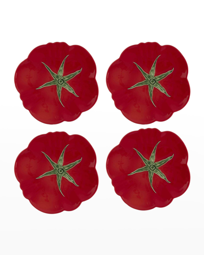 Bordallo Pinheiro Tomato Fruit Plates, Set Of 4