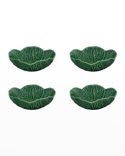 Bordallo Pinheiro Cabbage 13 Oz. Bowls, Green - Set Of 4