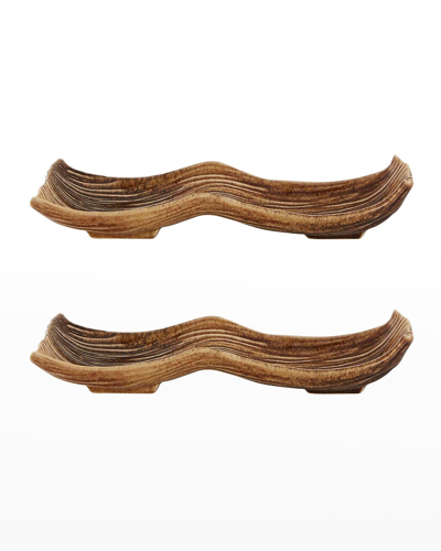 Bordallo Pinheiro 13" Bananas From Madeira Serving Trays, Set Of 2